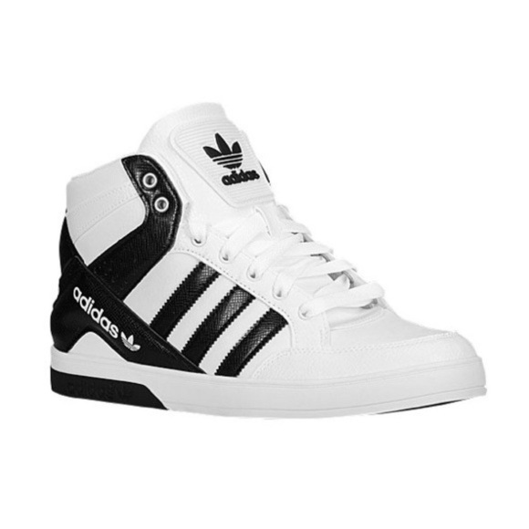Adidas Originals • Hard Court High 3 basketball shoes white black lace up main image 11